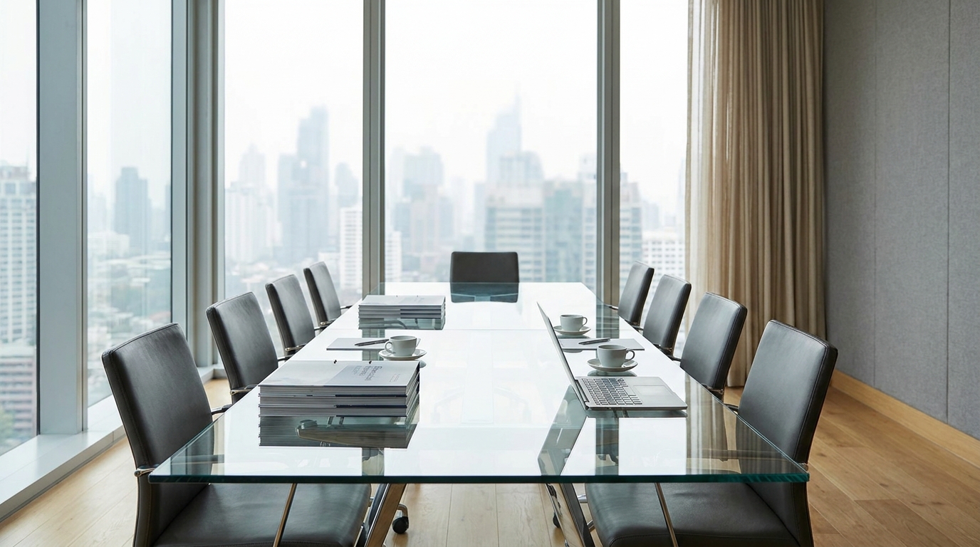 Boardroom met aandelentransactie onroerendezaakrechtspersoon