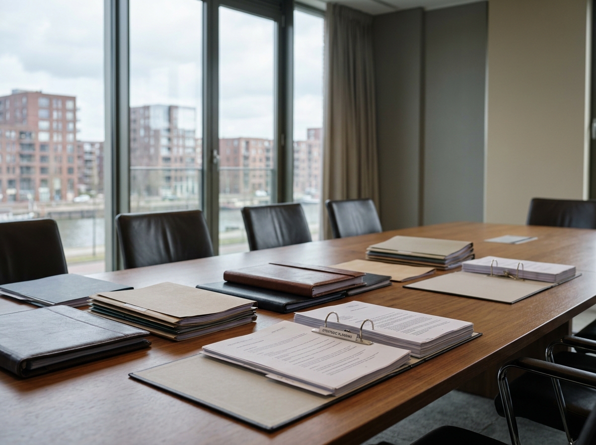 Boardroom met juridische documenten