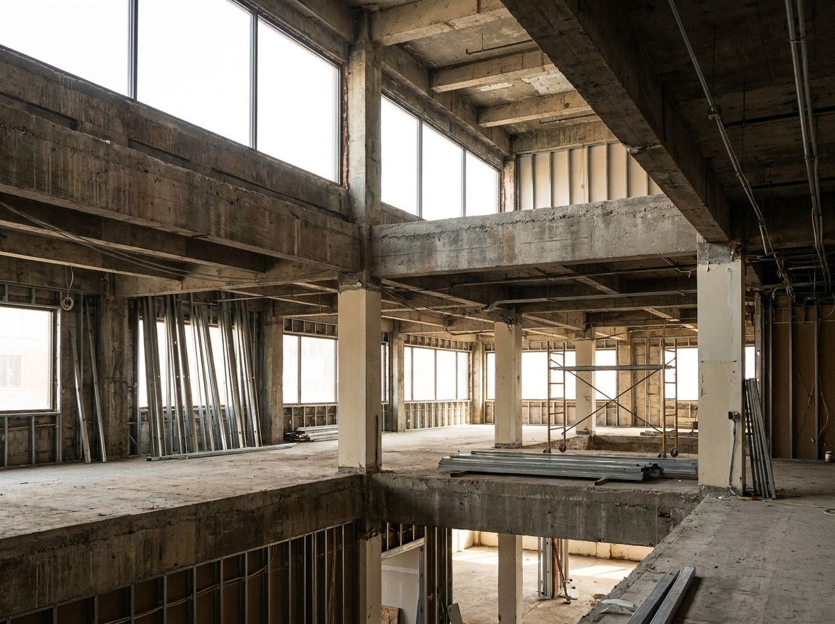 Casco kantoorpand interieur klaar voor renovatie