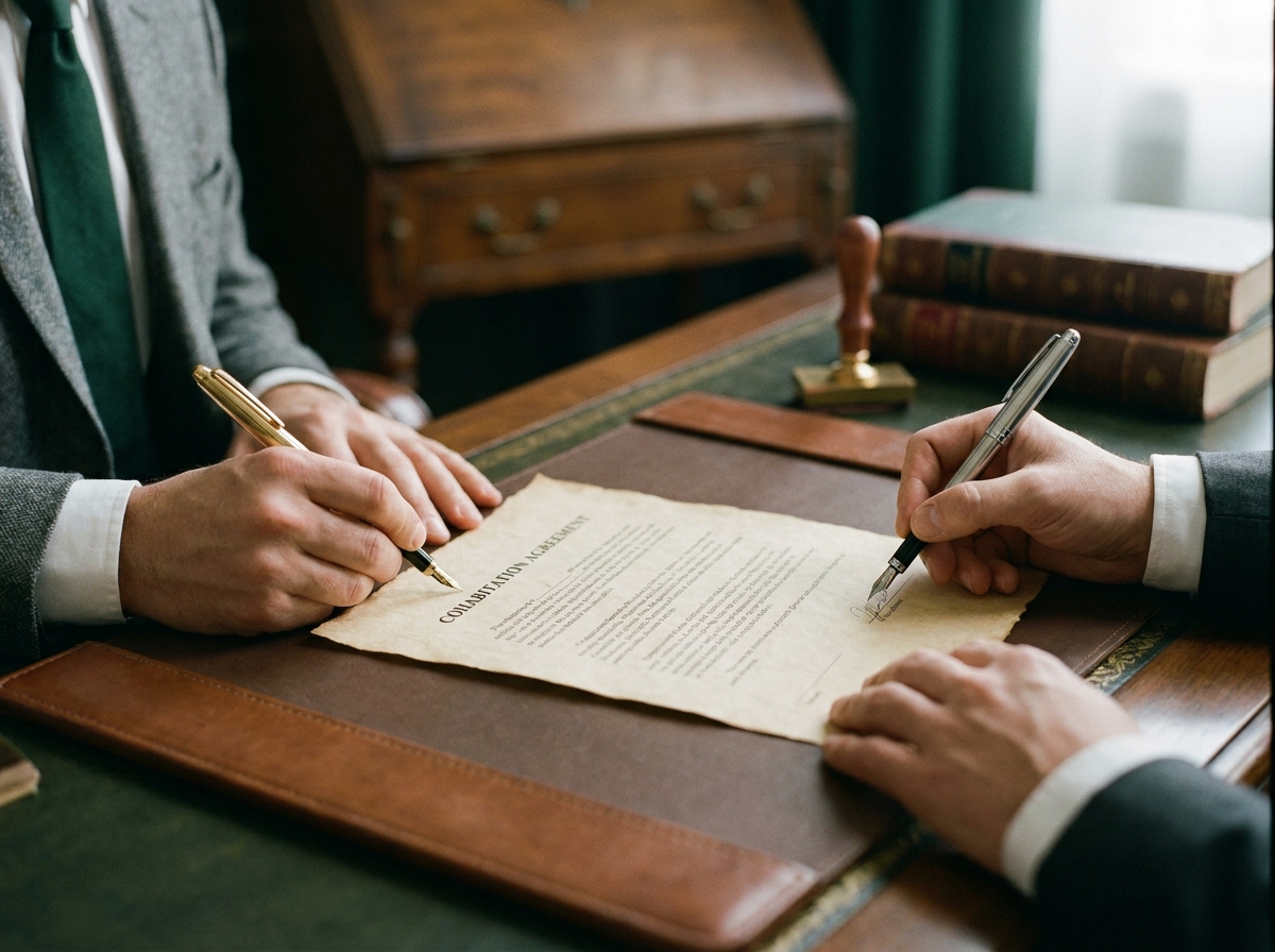 Samenlevingscontract ondertekening