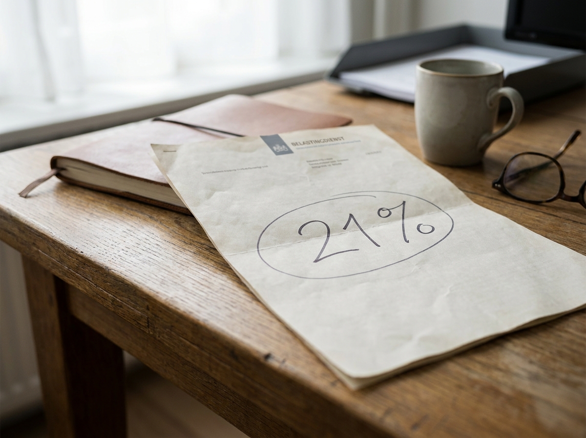 Belastingdocument hoger tarief tweede woning